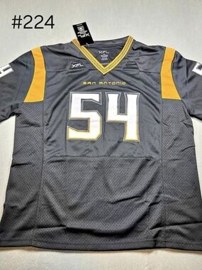 NWT XFL San Antonio Brahmas D. Johnson 54 Official Jersey XL The Rock